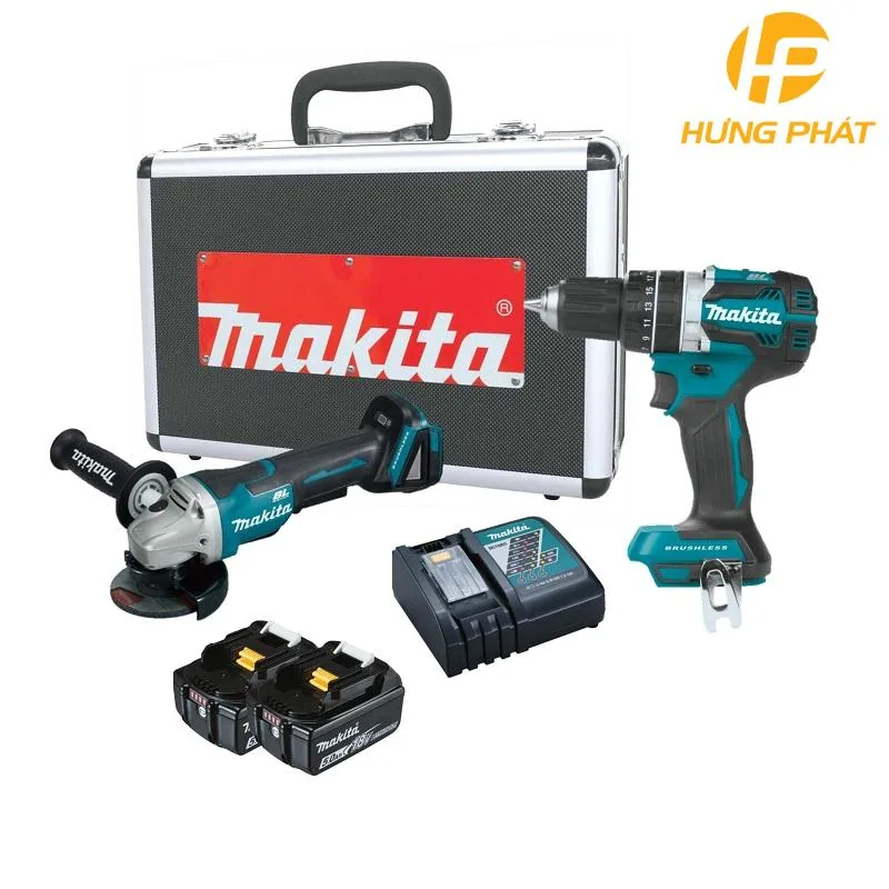 BỘ SẢN PHẨM(DHP484+DGA408) MAKITA DLX2215TX2