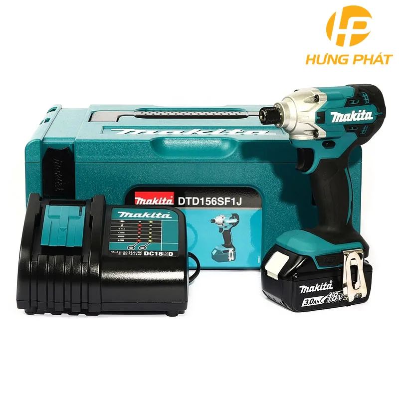 MÁY BẮT VÍT DÙNG PIN DTD156SF1J (kèm 01 pin 3.0 (BL1830B) + sạc DC18SD)