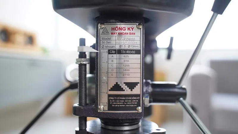 13mm Máy khoan bàn dây đồng Hồng Ký KD600D 8