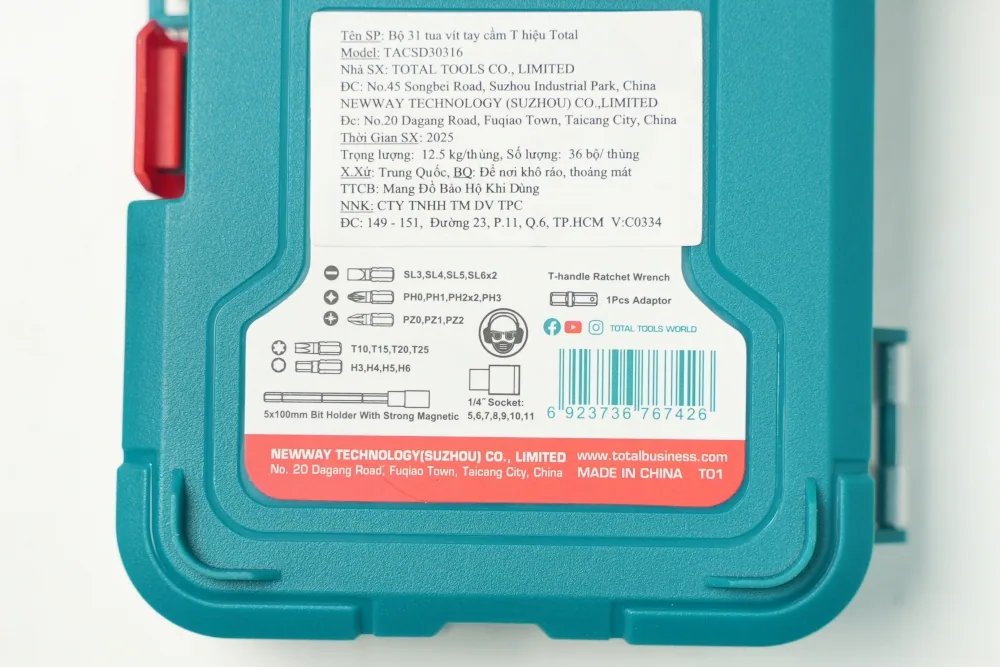 Bộ 31 tua vít Total TACSD30316 | Bộ tuốc nơ vít 7